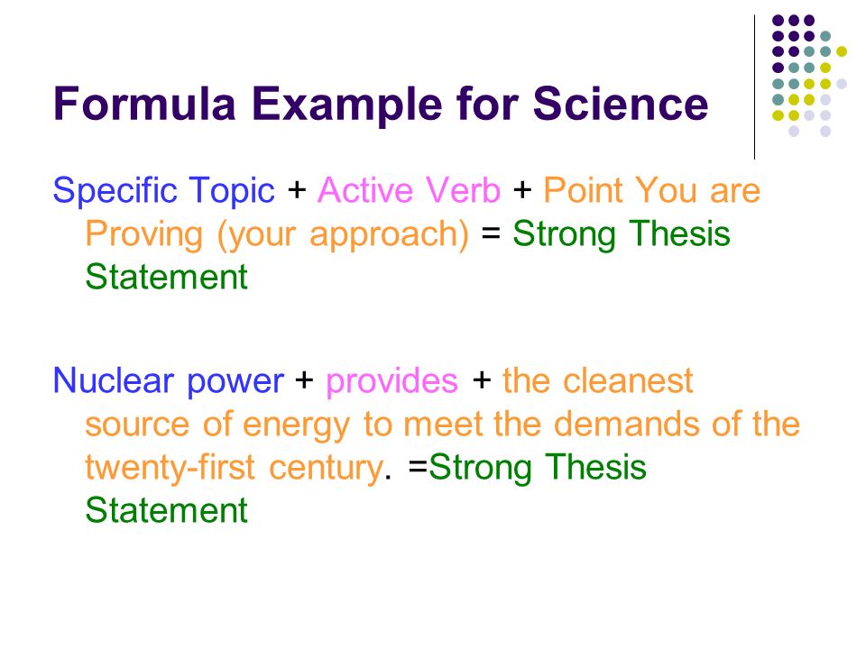 Power thesis statements